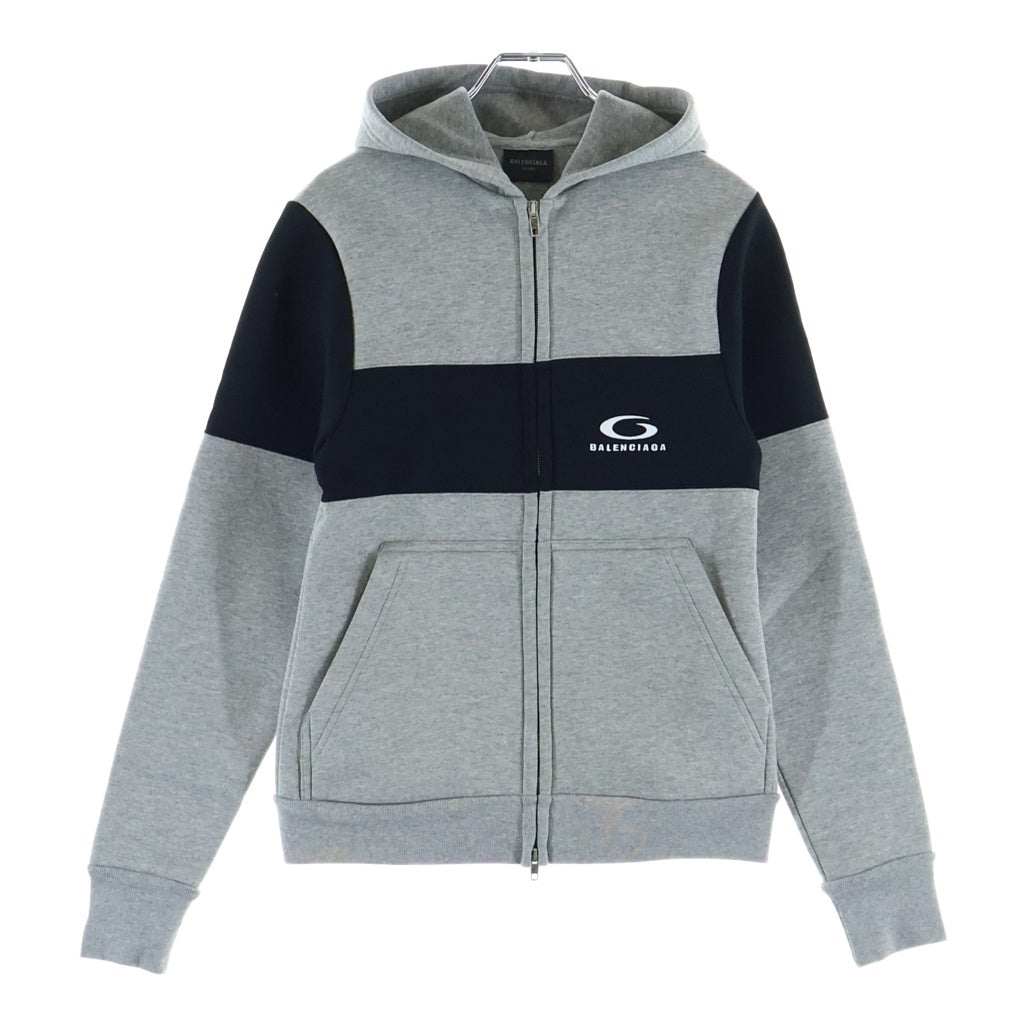 BALENCIAGA(バレンシアガ) 25SS LOOP SPORTS ICON HOODIE ループ スポーツ アイコン ジップアップパーカー グレー 808832 TRVJ2