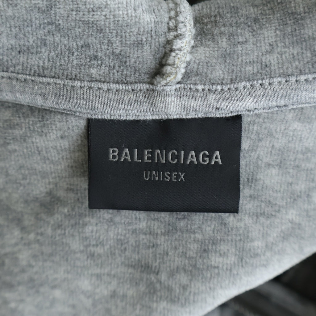 BALENCIAGA(バレンシアガ) 25SS LOOP SPORTS ICON HOODIE ループ スポーツ アイコン ジップアップパーカー グレー 808832 TRVJ2