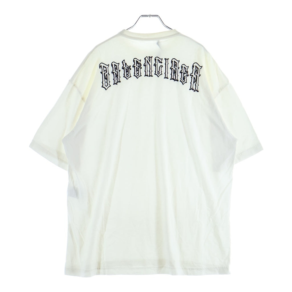 BALENCIAGA(バレンシアガ) 18SS バックロゴ刺繍 半袖Tシャツカットソー ホワイト 570805