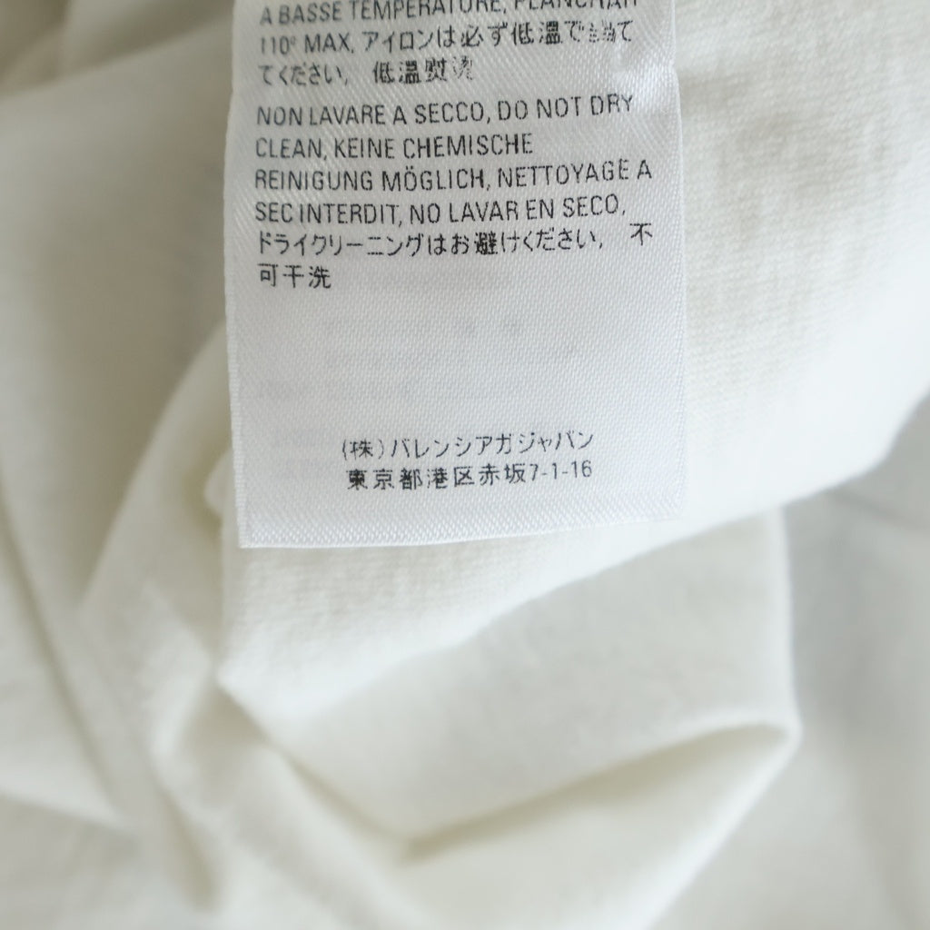 BALENCIAGA(バレンシアガ) 18SS バックロゴ刺繍 半袖Tシャツカットソー ホワイト 570805