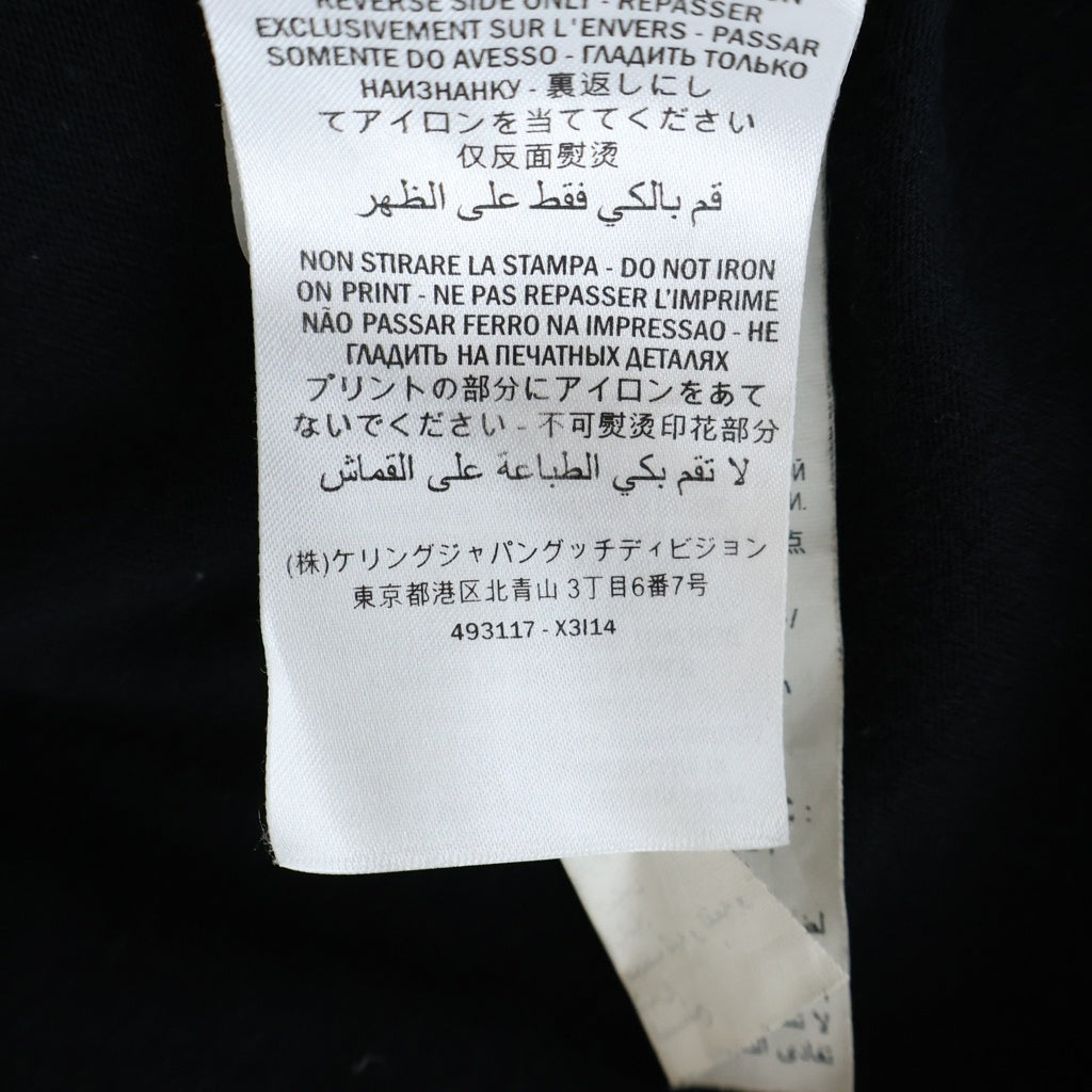 GUCCI(グッチ) フロントロゴプリント 半袖Tシャツカットソー ブラック 493117-X3I14