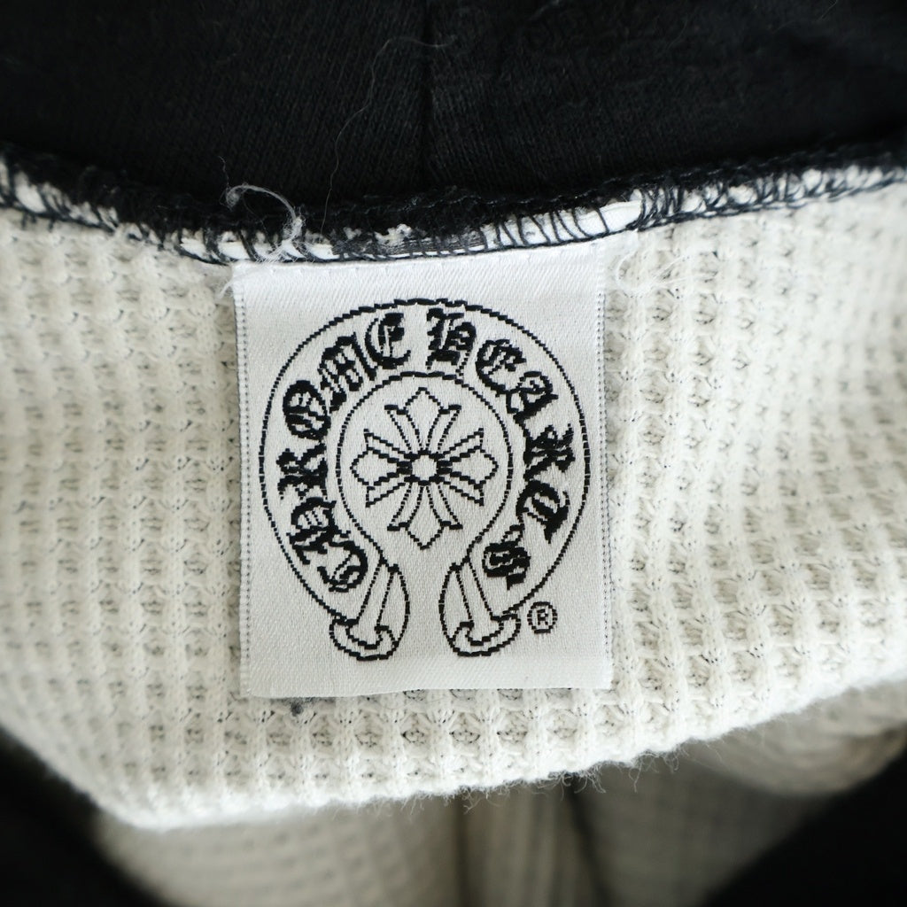 CHROME HEARTS(クロムハーツ) OLD THRML HD PLVR 裏地サーマル アームプリント バックスクロールラベル フーディー プルオーバーパーカー ブラック
