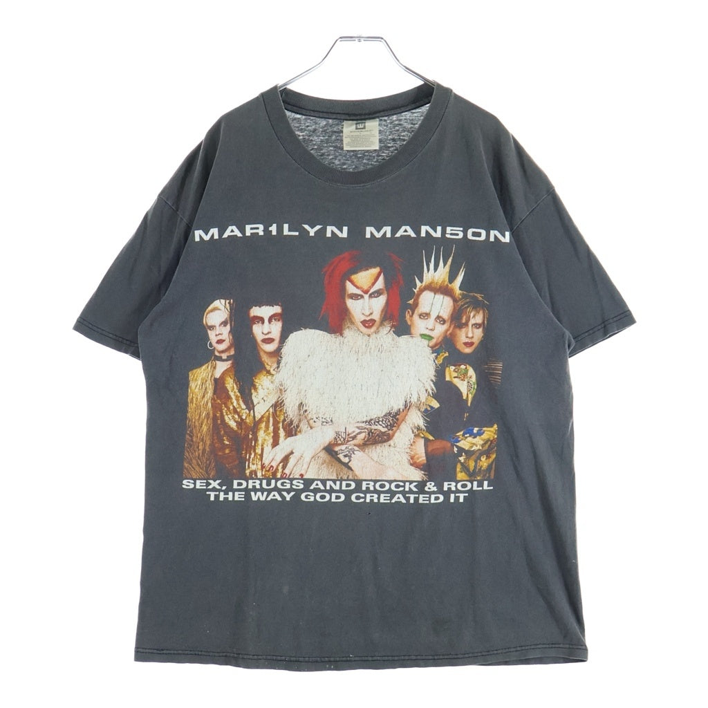 VINTAGE(ヴィンテージ) 90s MARILYN MANSON 1999 ROCK IS DEAD TOUR TEE マリリンマンソン ツアー 半袖Tシャツカットソー ブラック