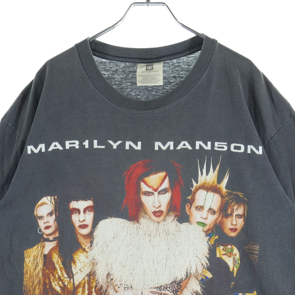 VINTAGE(ヴィンテージ) 90s MARILYN MANSON 1999 ROCK IS DEAD TOUR TEE マリリンマンソン ツアー 半袖Tシャツカットソー ブラック