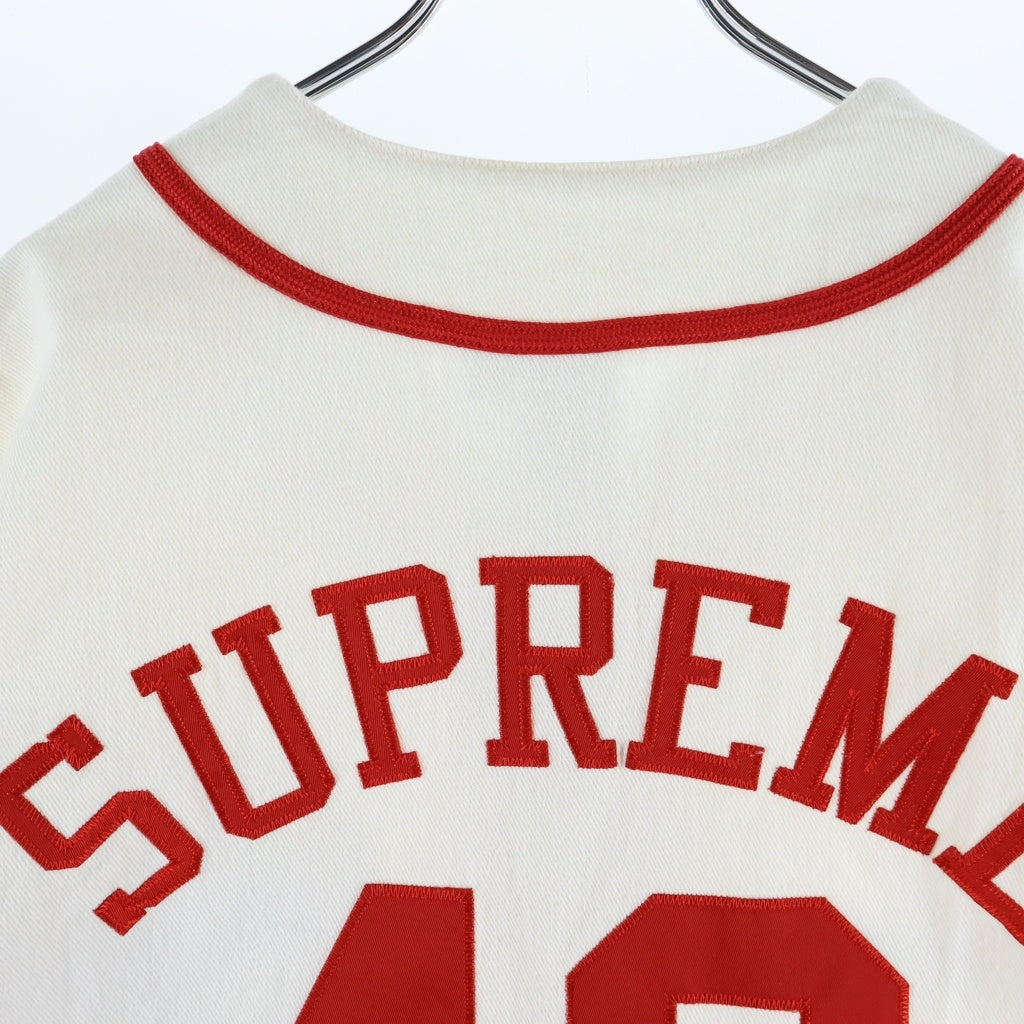 SUPREME(シュプリーム) 25SS ×40 Acres Twill Baseball Jarsey ベースボール半袖シャツ ベージュ