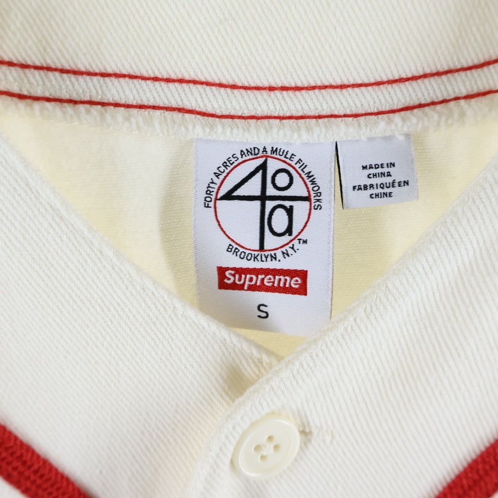 SUPREME(シュプリーム) 25SS ×40 Acres Twill Baseball Jarsey ベースボール半袖シャツ ベージュ