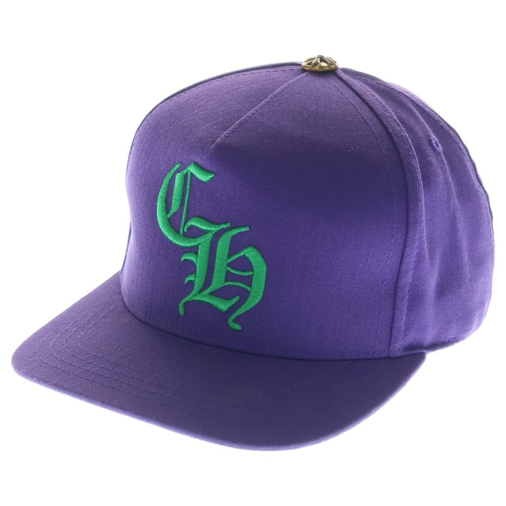 CHROME HEARTS(クロムハーツ) CH HAT CH刺繍ベースボールキャップ 帽子 パープル/グリーン