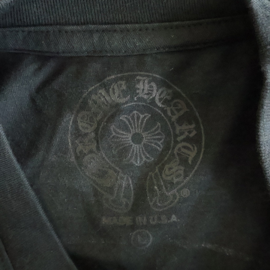CHROME HEARTS(クロムハーツ) HORSESHOE S/S TEE BLACK/NEON YELLOW ホースシュー ショートスリーブ クルーネック 半袖Tシャツ ブラック/イエロー