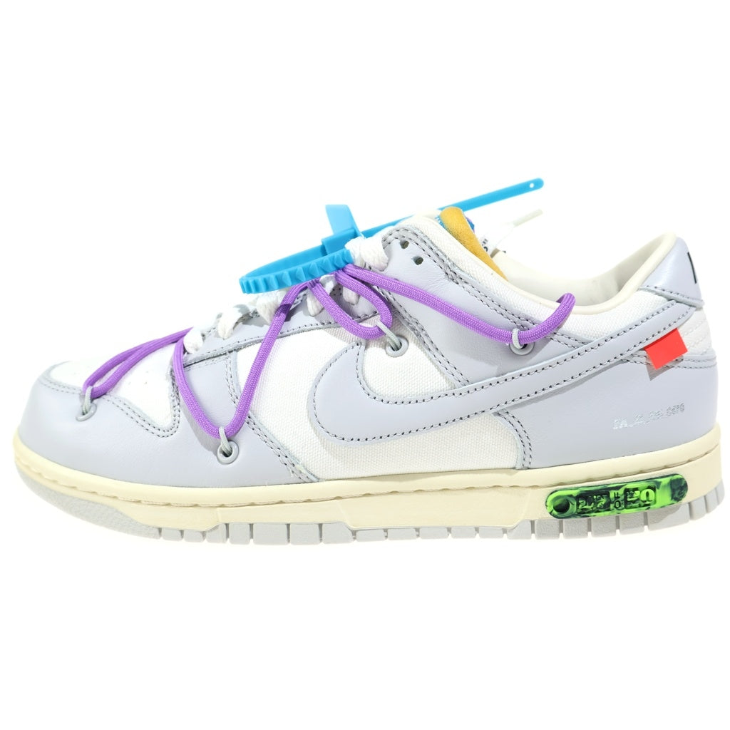 NIKE(ナイキ) ×OFF-WHITE DUNK LOW オフホワイト ダンク ローカットスニーカー グレー US8/26cm DM1602-125