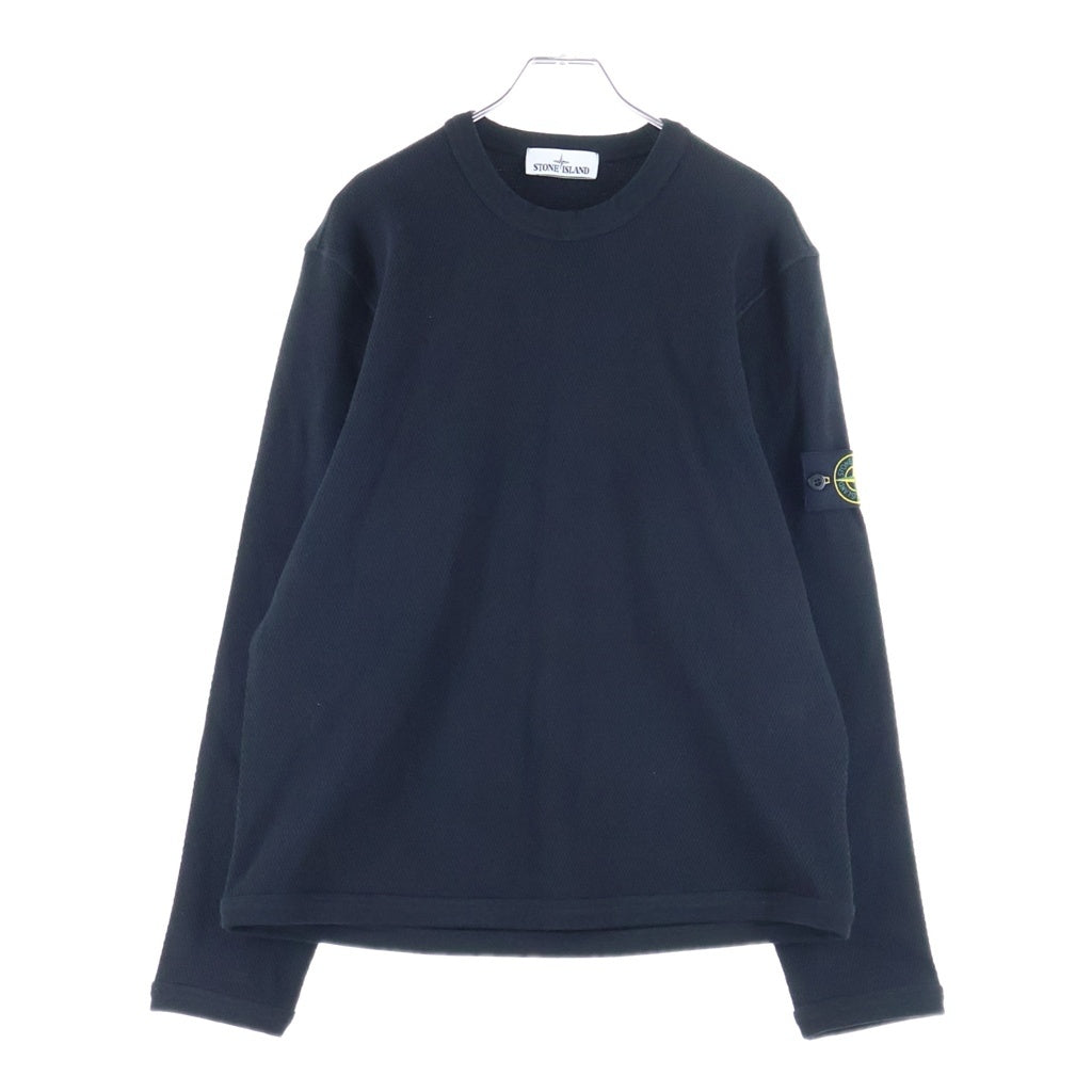 STONE ISLAND(ストーンアイランド) Waffle ワッフル ロゴパッチ サーマルカットソー ブラック L1S156100011