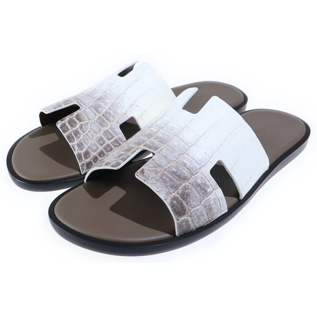 HERMES(エルメス) Himalaya Crocodile Niloticus mat Sandal ヒマラヤ クロコダイル ニロティカスマット サンダル ホワイト/ブラウン