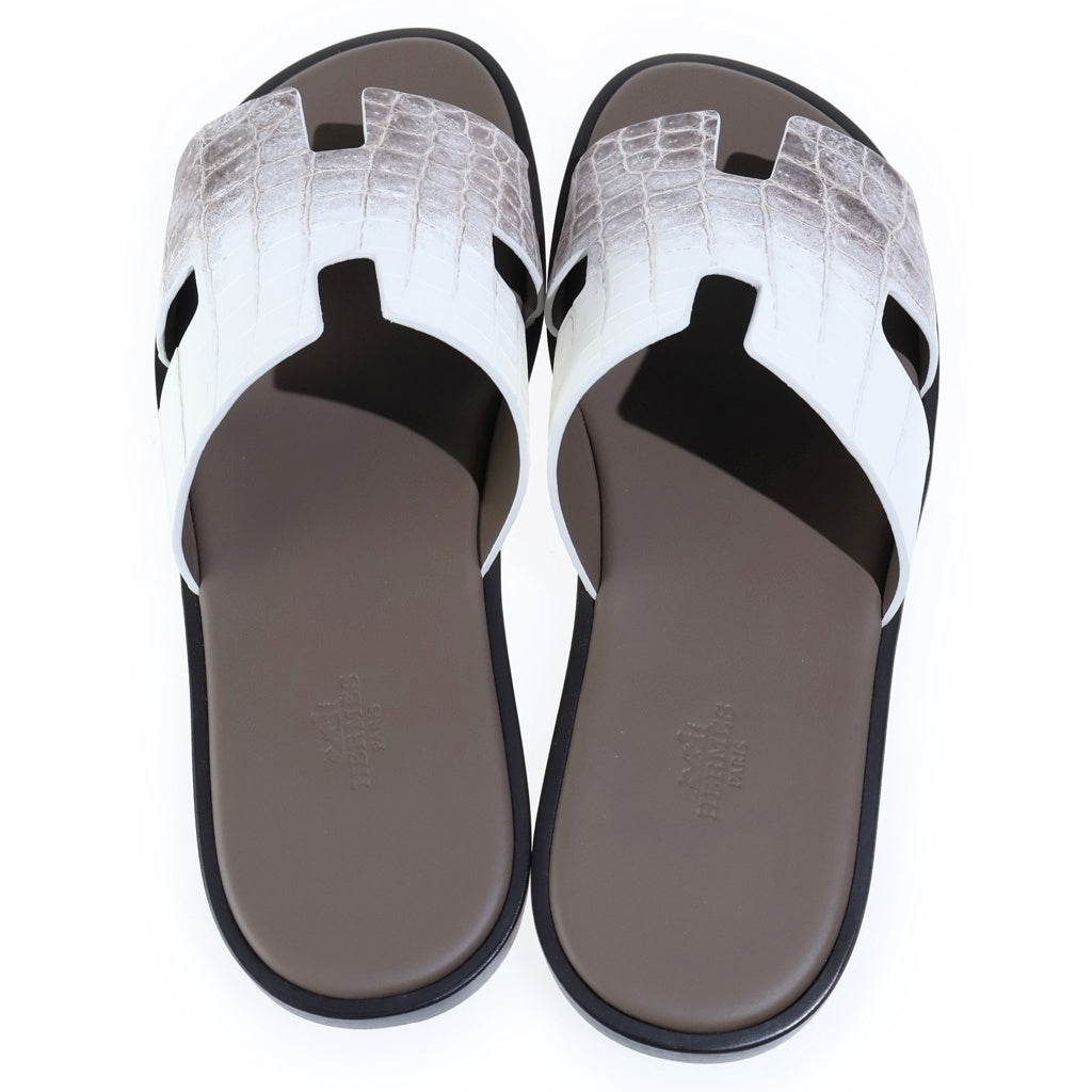 HERMES(エルメス) Himalaya Crocodile Niloticus mat Sandal ヒマラヤ クロコダイル ニロティカスマット サンダル ホワイト/ブラウン