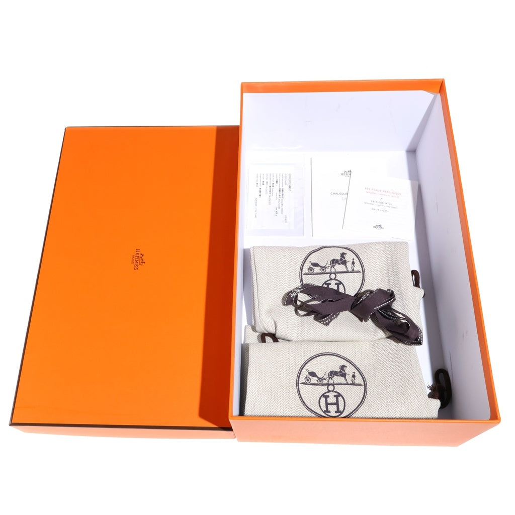 HERMES(エルメス) Himalaya Crocodile Niloticus mat Sandal ヒマラヤ クロコダイル ニロティカスマット サンダル ホワイト/ブラウン