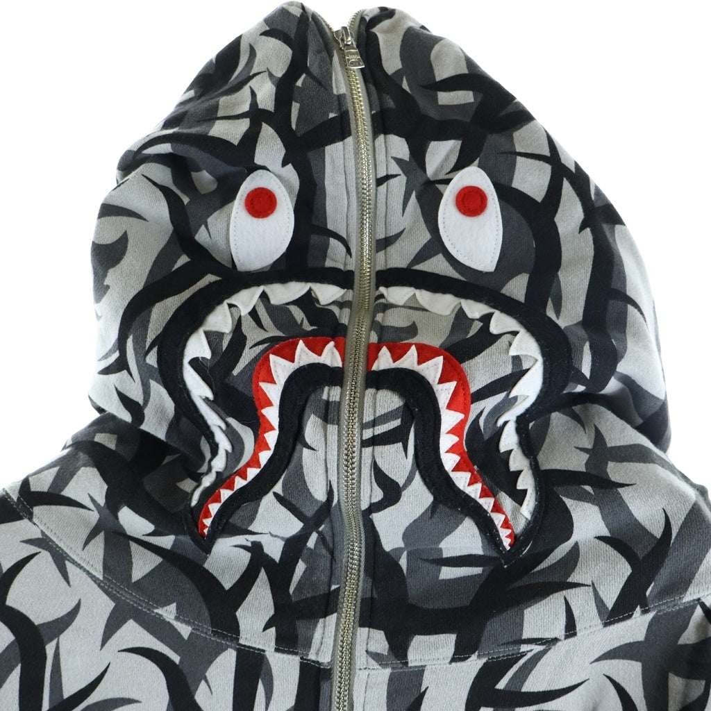 A BATHING APE(アベイシングエイプ) ×NEIGHBORHOOD TRIBAL CAMO HALF ZIP ネイバーフッド トライバルカモ ハーフジップ スウェット グレー 001PPK731908C