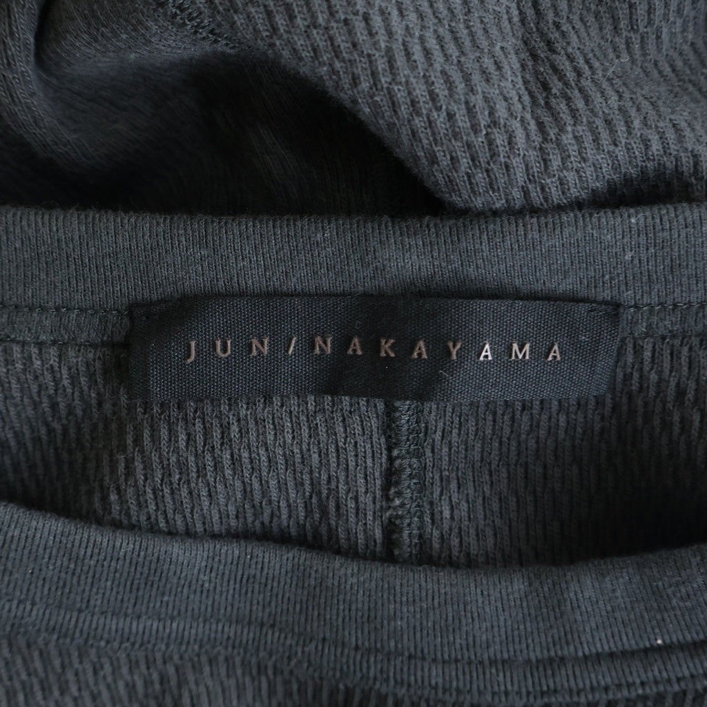 JUN / NAKAYAMA(ジュンナカヤマ) 24AW ダメージ加工 サーマル長袖Tシャツ ブラック JN-FW24-017