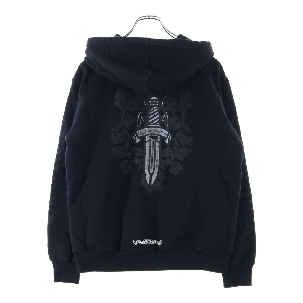 CHROME HEARTS(クロムハーツ) SWTSHRT HD ZIP バックヴァインダガープリントジップアップパーカー ブラック