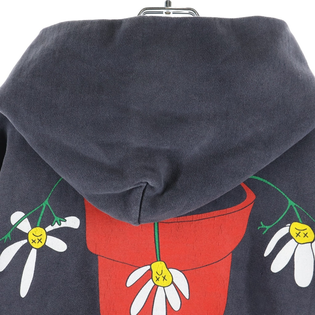 SAINT MICHAEL(セントマイケル) ×HOODIE DE LA SOUL デラソウル ダメージ加工プルオーバーパーカー ブラック SM-HR1-000-C19