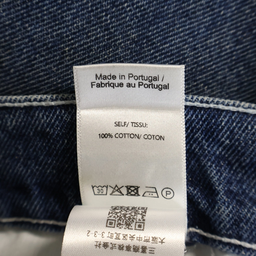 Simone Rocha(シモーネロシャ) 5POCKET JEANS ファイブポケットジーンズ ダメージ加工ワイドデニムパンツ インディゴ