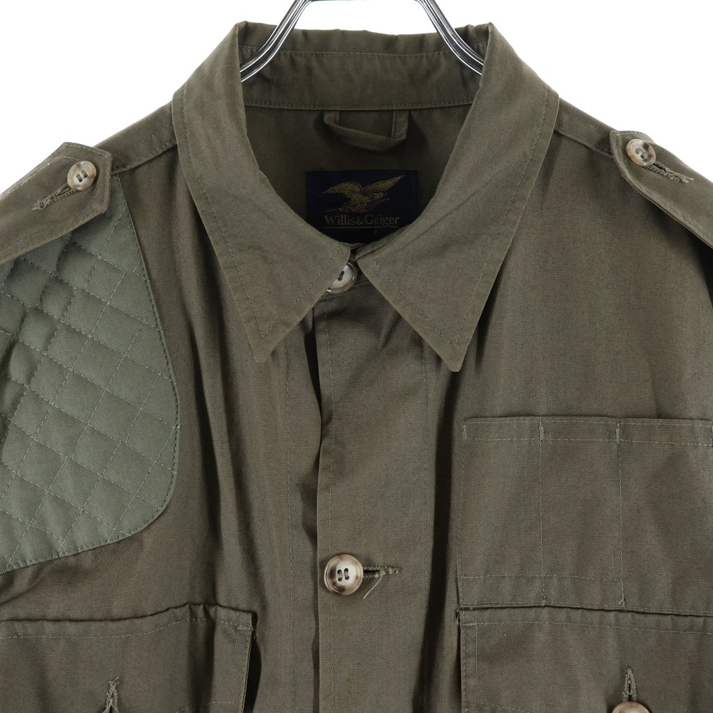 VINTAGE(ヴィンテージ) 90S Willis&Geiger HEMINGWAY BUSH JACKET ウィリスアンドガイガー ヘミングウェイブッシュジャケット ミリタリージャケット カーキ