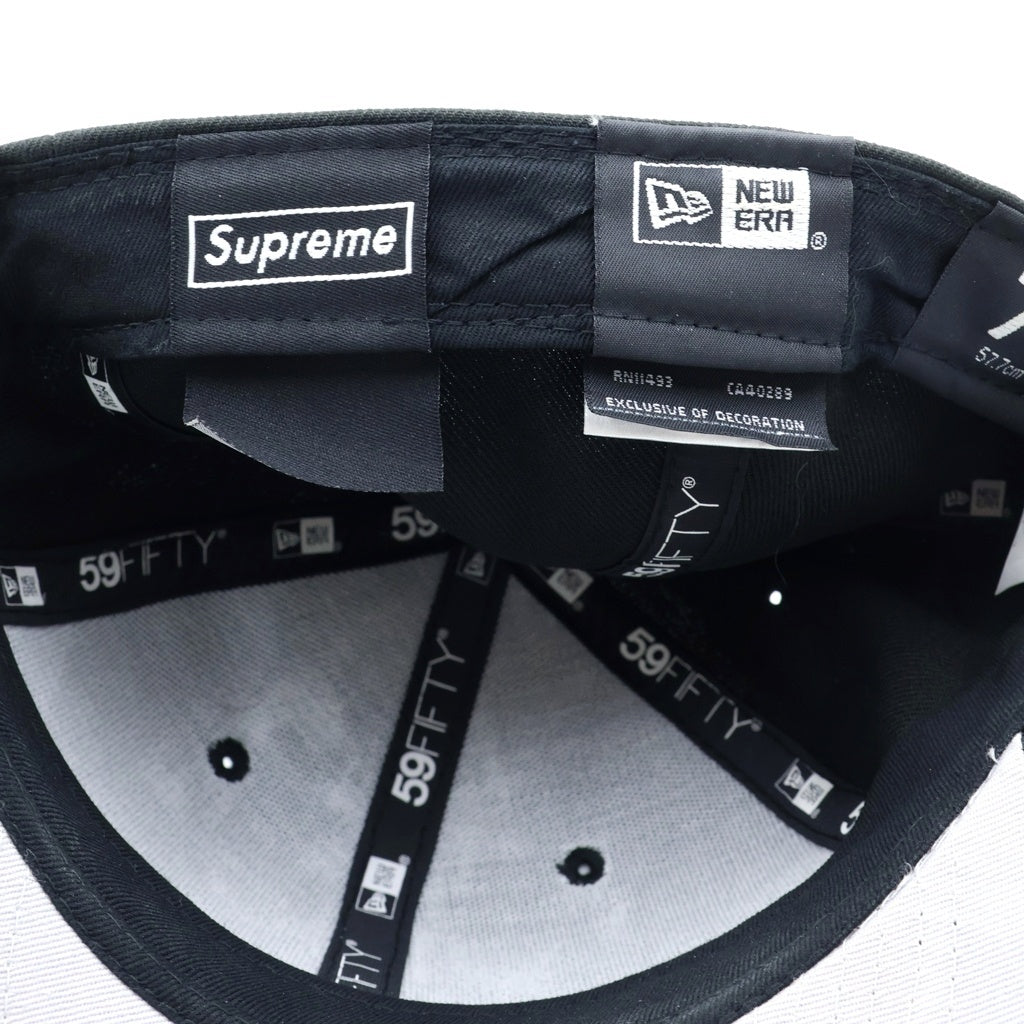 SUPREME(シュプリーム) 22AW ×NEW ERA59FIFTY S Logo Baseball Cap 鬼ロゴ ベースボールキャップ ブラック