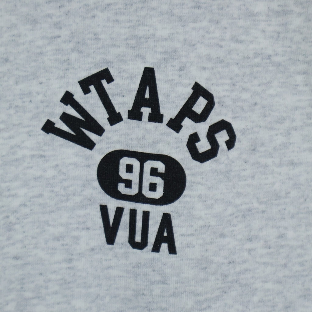 WTAPS(ダブルタップス) ×CHAMPION Academy S/S Cotton ダブルタップス アカデミー カレッジロゴ プリント クルーネック 半袖Tシャツカットソー グレー C8-B363