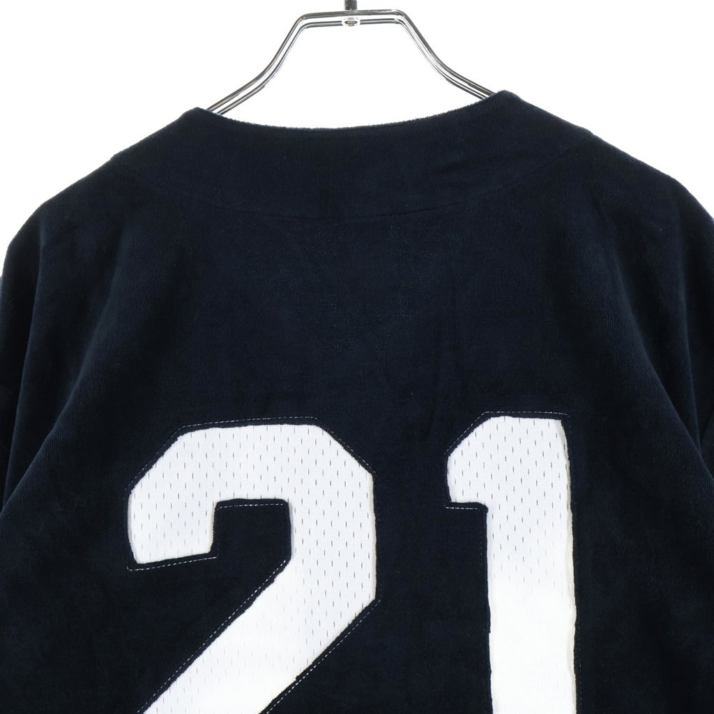SUPREME(シュプリーム) 20AW Velour Baseball Jersey ベロア ベースボールシャツ ブラック