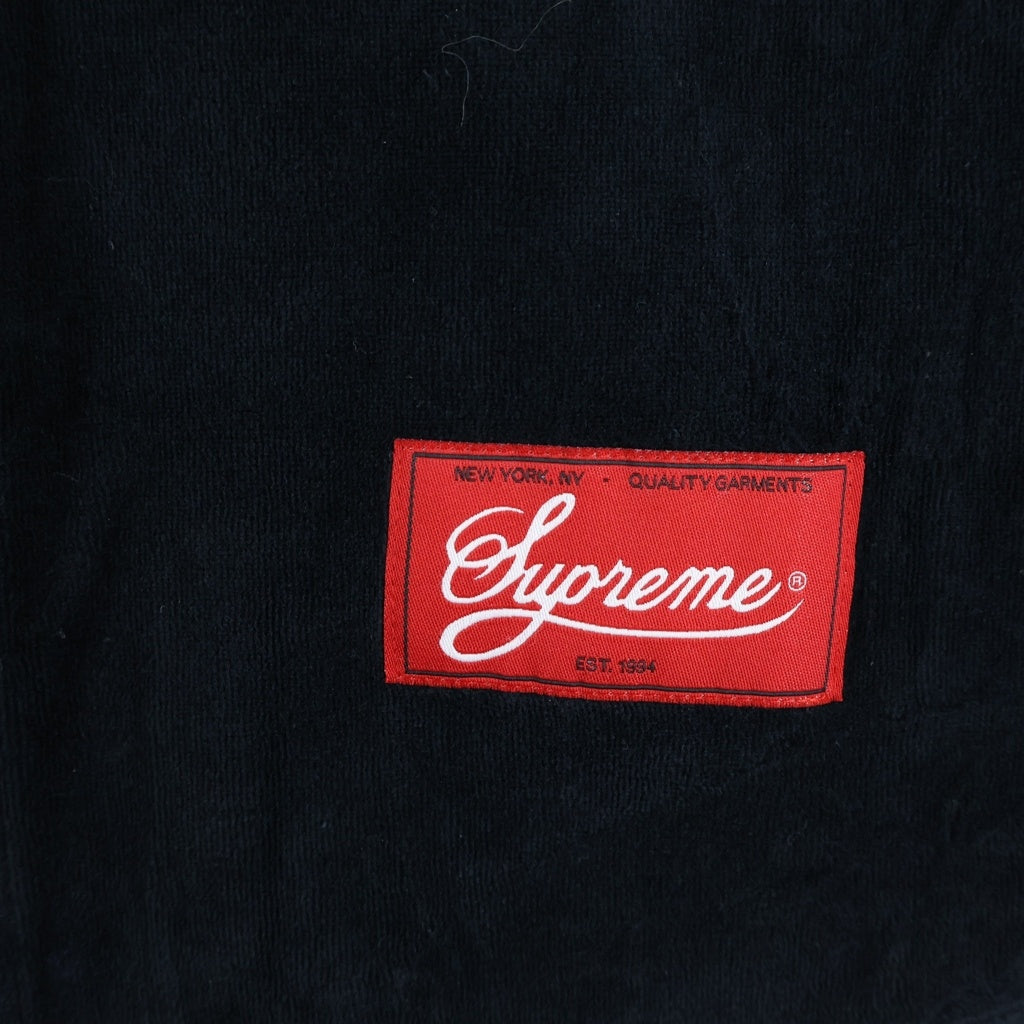 SUPREME(シュプリーム) 20AW Velour Baseball Jersey ベロア ベースボールシャツ ブラック