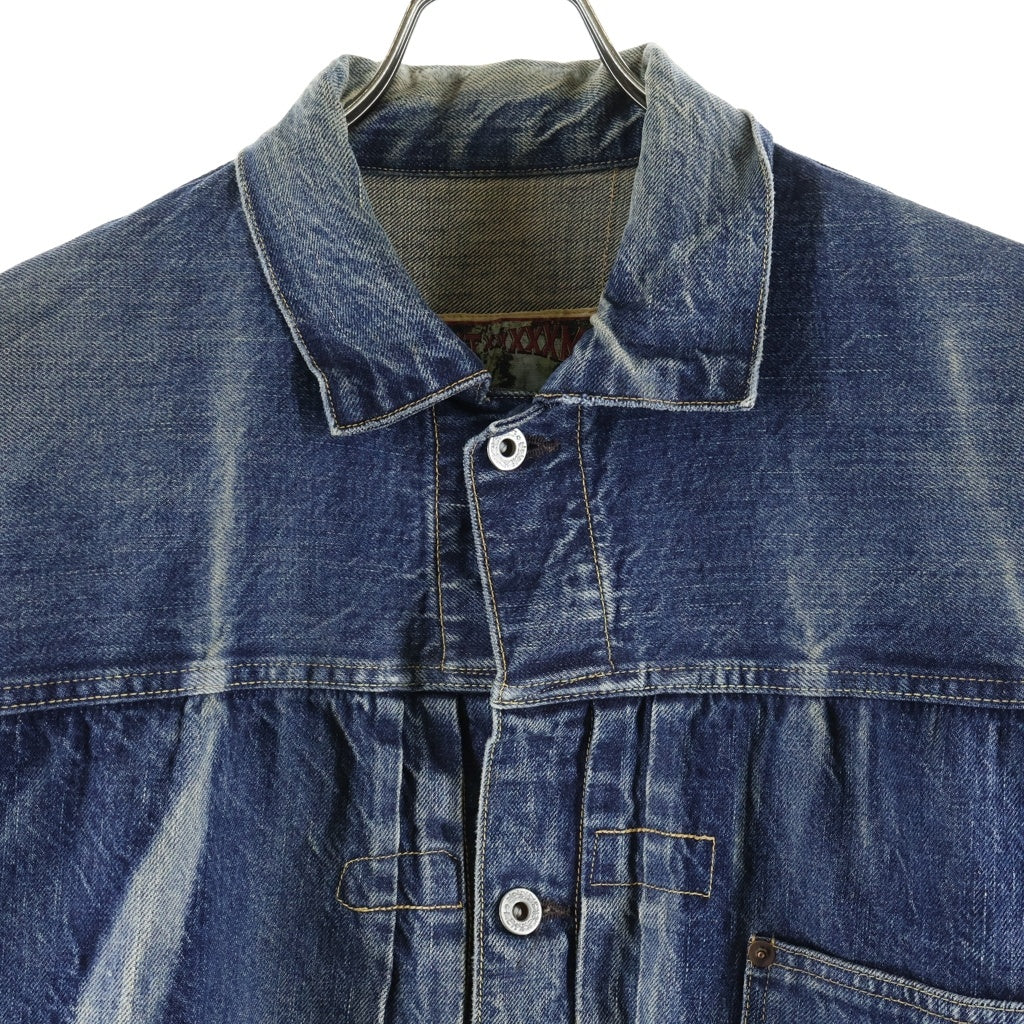 SAINT MICHAEL(セントマイケル) 25SS ×BerBerJin DENIM JACKET DAMAGE ×ベルベルジン ダメージ加工 デニムジャケット インディゴ SM-HR8-0000-C39