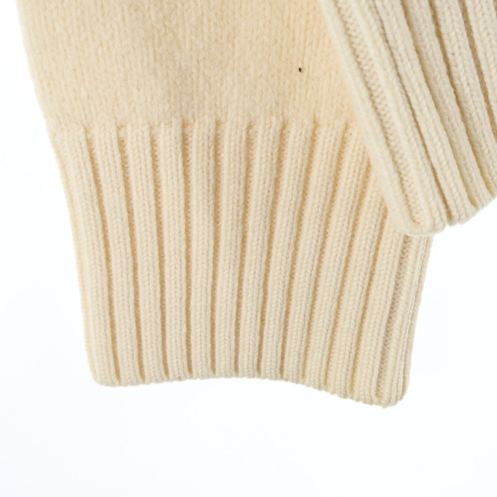 ami paris(アミパリス) HEART LOGO KNIT ロゴデザイン ウール クルーネック ニット セーター ホワイト H20HK009.018