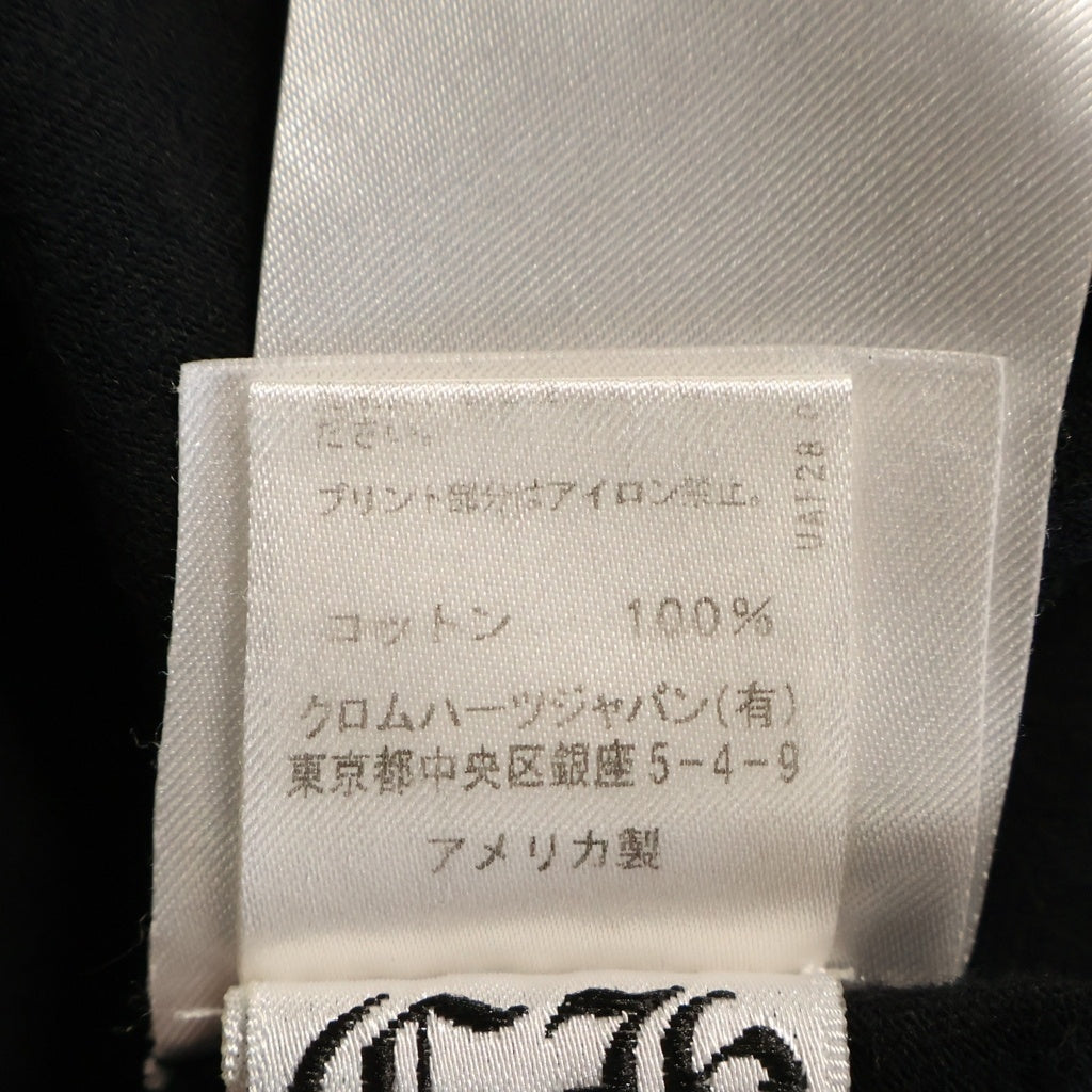 CHROME HEARTS(クロムハーツ) CH LS NECK LOGO ネックロゴプリント 袖ロゴ 長袖Tシャツ ロングスリーブカットソー ブラック