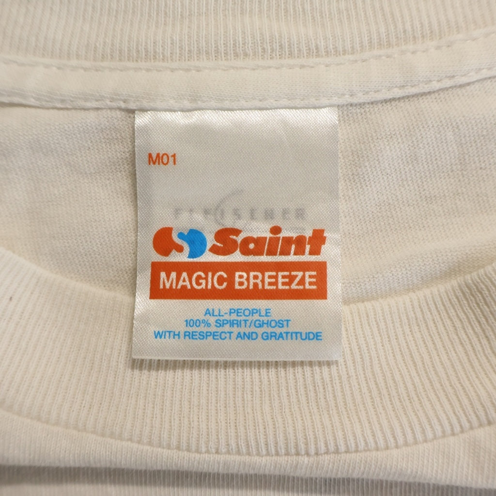SAINT MICHAEL(セントマイケル) ×Betty Boop SS Tee ベティ・ブープ 両面プリント 半袖Tシャツ カットソー ホワイト SM-HR1-0000-C40