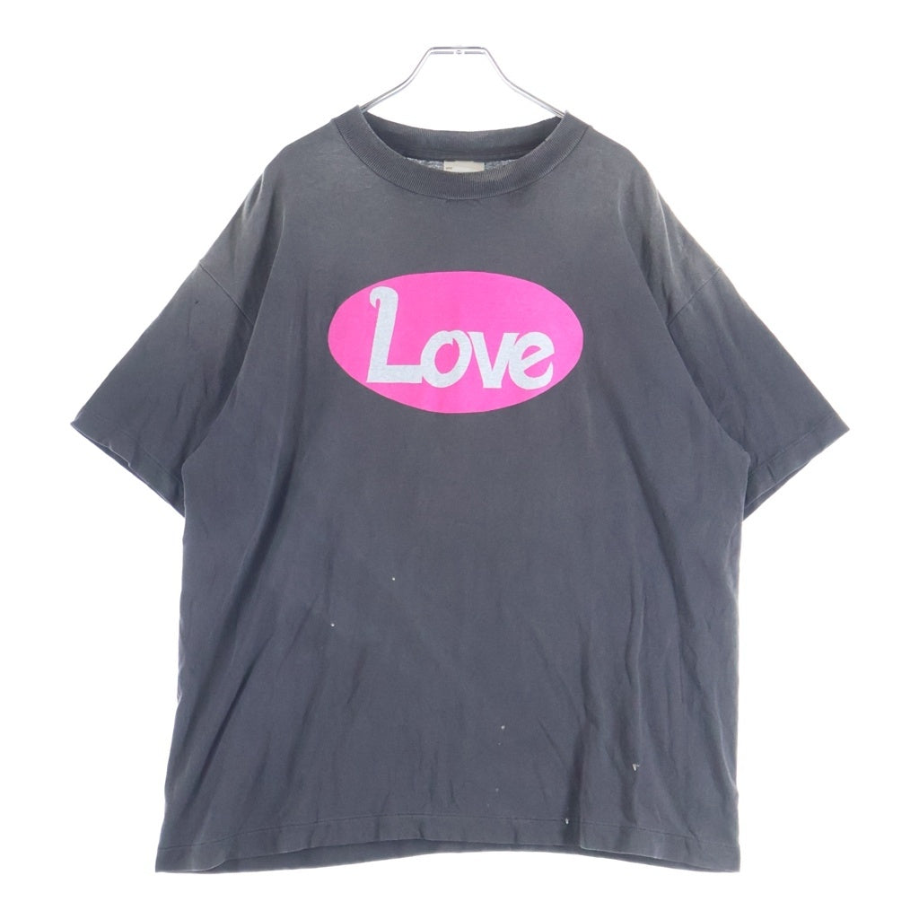 SAINT MICHAEL(セントマイケル) 25SS S/S LOVE TEE ラブ 両面プリント半袖Tシャツカットソー ブラック SM-HR8-0000-012
