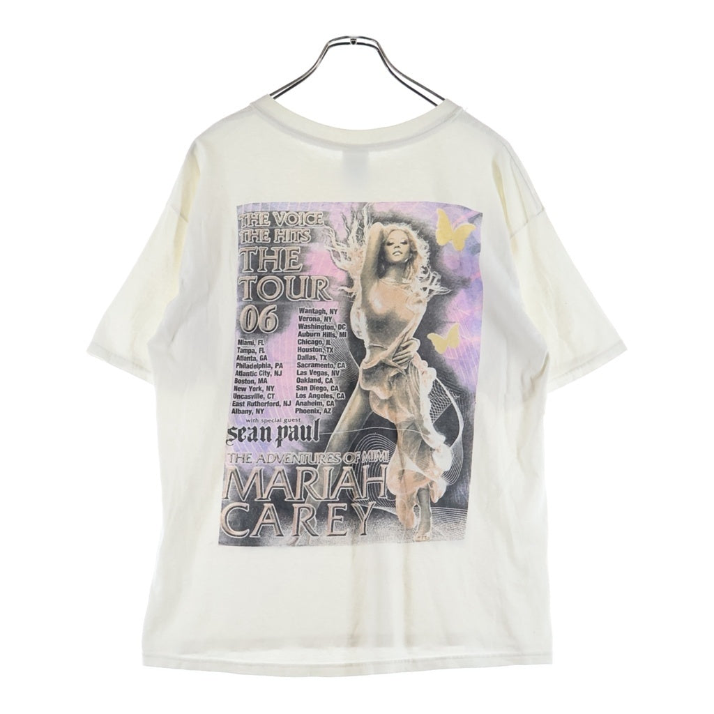 VINTAGE(ヴィンテージ) 00S MARIAH CAREY VOICE HITS THE TOUR 2006 マライアキャリー 両面プリント半袖Tシャツカットソー ホワイト
