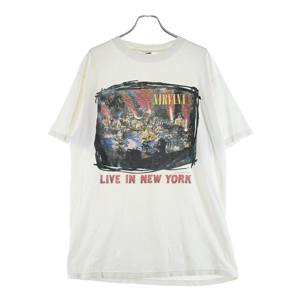 VINTAGE(ヴィンテージ) 90S NIRVANA 1995 LIVE IN NEWYORK ニルヴァーナ ライブ半袖Tシャツカットソー ホワイト