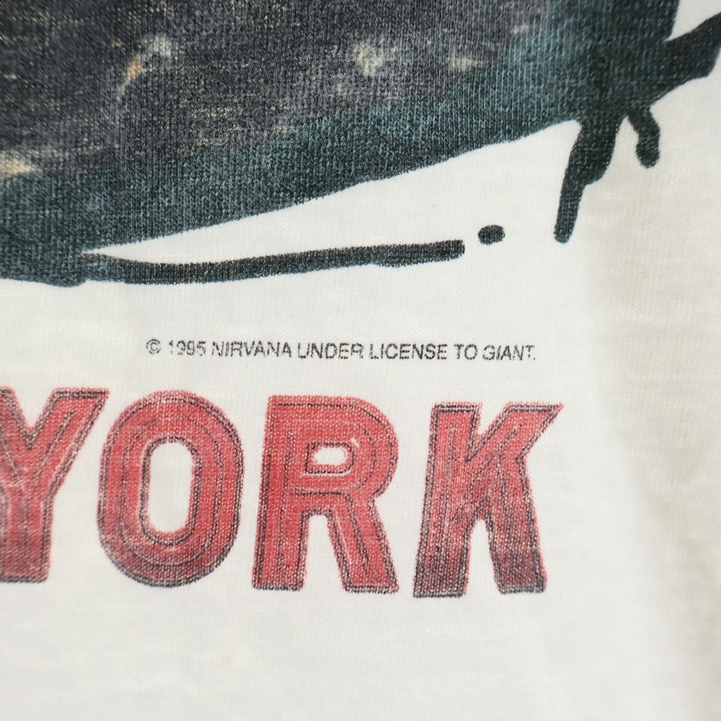 VINTAGE(ヴィンテージ) 90S NIRVANA 1995 LIVE IN NEWYORK ニルヴァーナ ライブ半袖Tシャツカットソー ホワイト