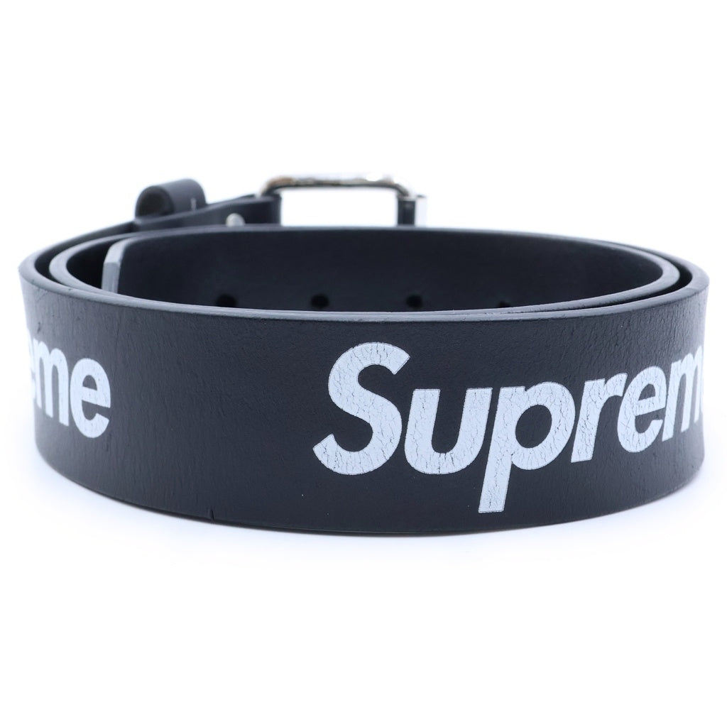 SUPREME(シュプリーム) 22SS Repeat Leather Belt リピートレザーベルト ブラック