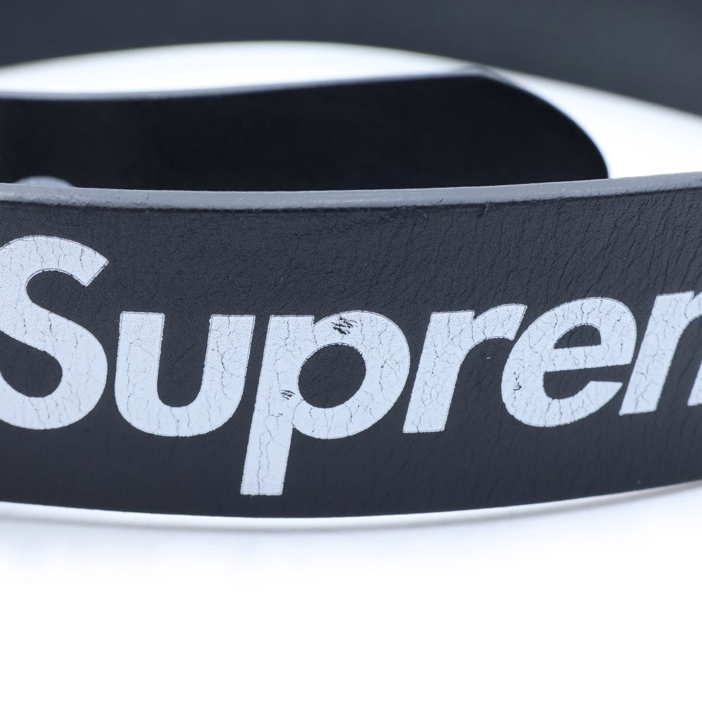 SUPREME(シュプリーム) 22SS Repeat Leather Belt リピートレザーベルト ブラック