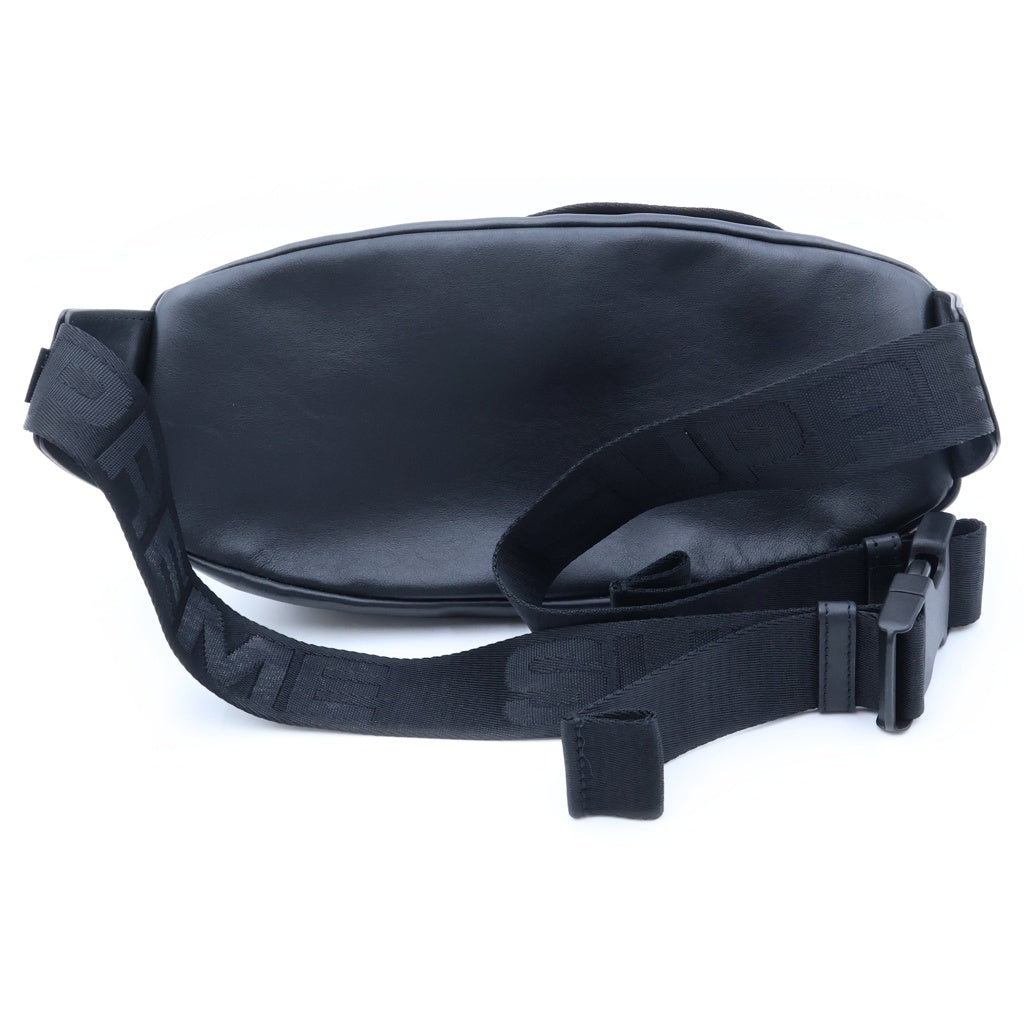 SUPREME(シュプリーム) 24AW Leather Waist Bag レザーウエストバッグ ブラック