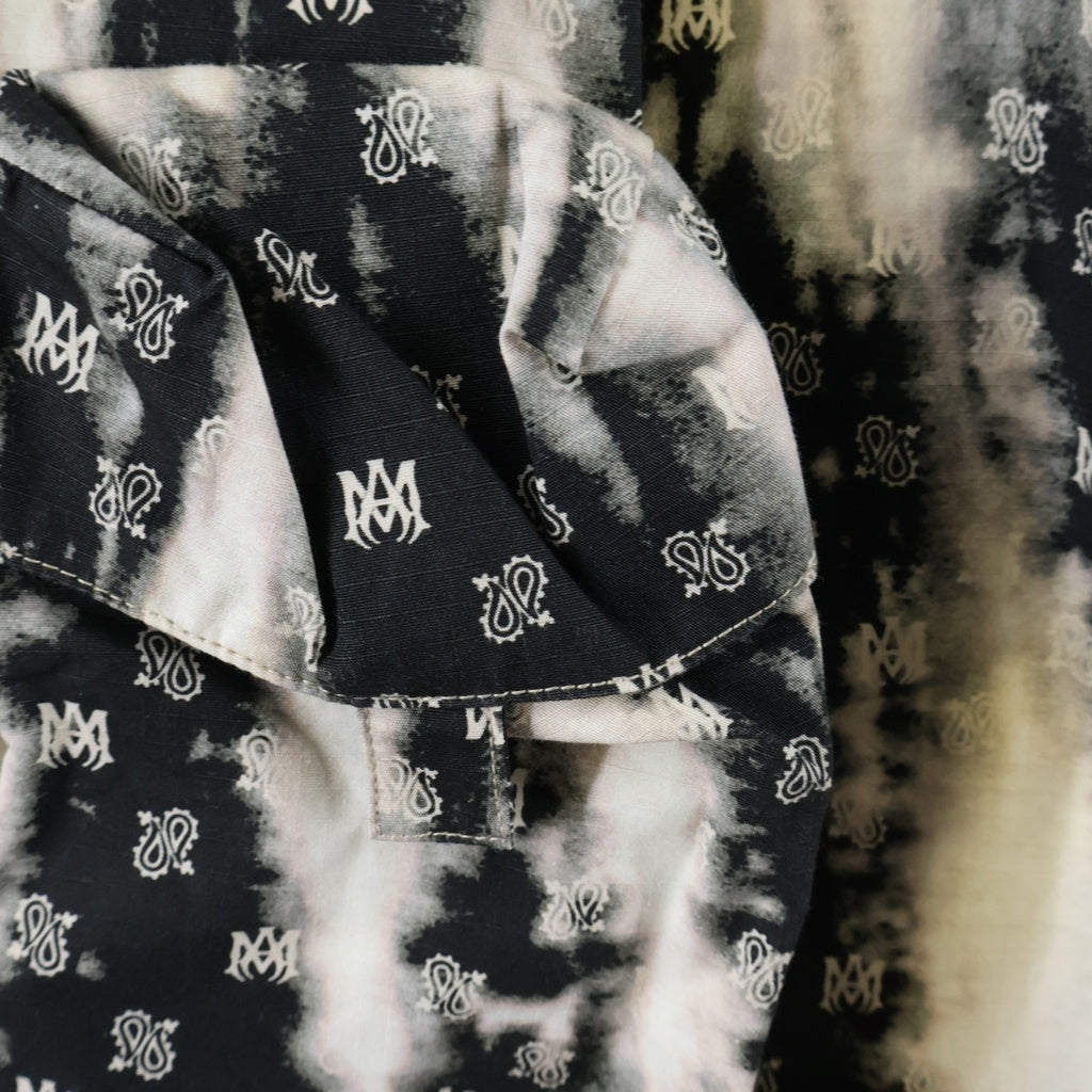 AMIRI(アミリ) Bleached Cargo Pants With Monogram Motif ブリーチ加工 モノグラム カーゴパンツ ブラック/ホワイト