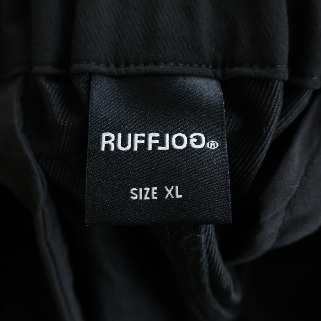 RUFFLOG(ラフロッグ) ロゴプリント ナイロンパンツ ブラック