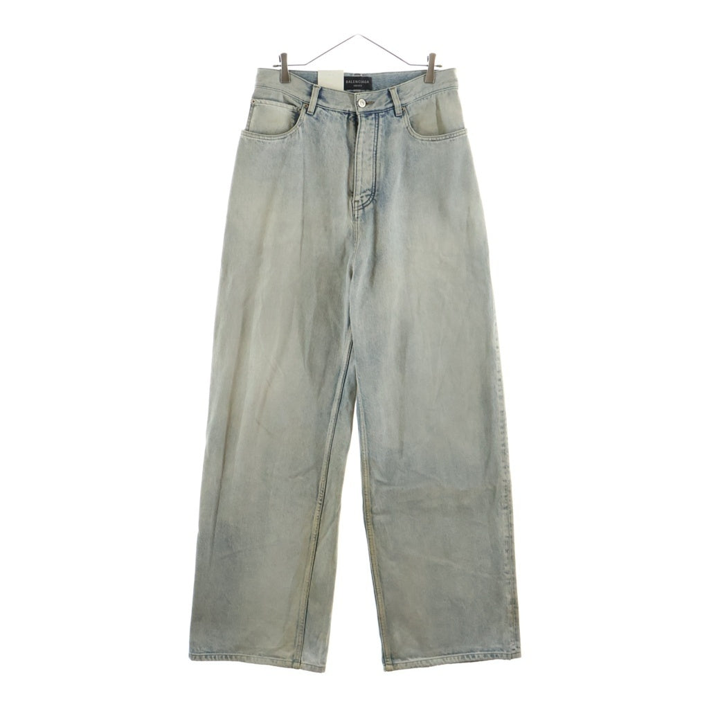 BALENCIAGA(バレンシアガ) 24SS サイズステッカーワイドバギーデニムパンツ インディゴ 767977 TDW14