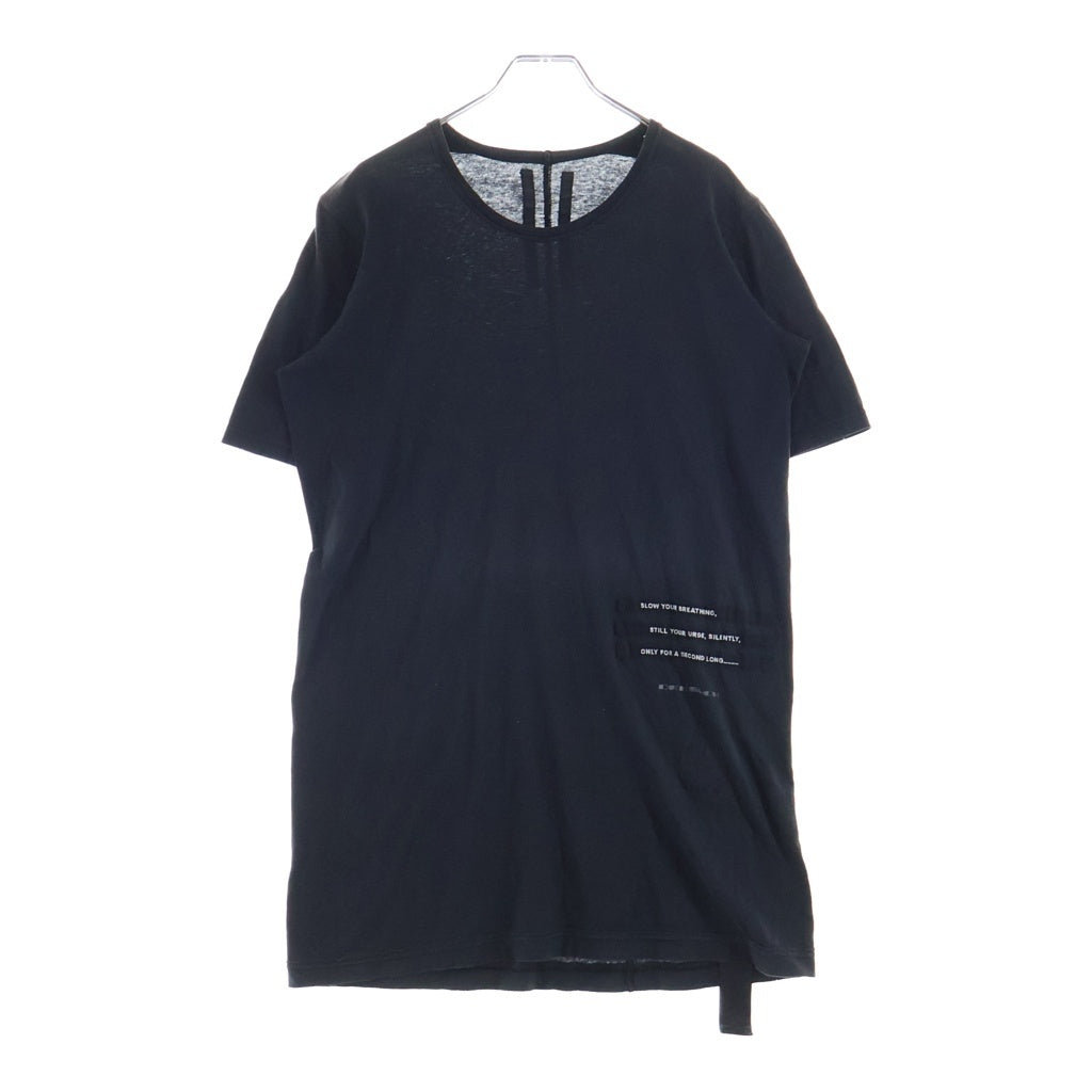 DRKSHDW(ダークシャドウ) ロング丈 半袖Tシャツカットソー ブラック