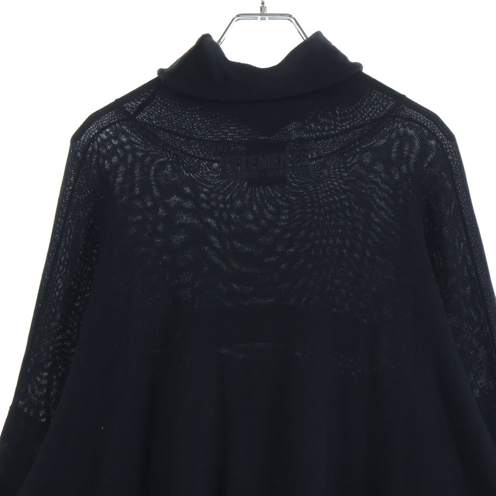 VETEMENTS(ヴェトモン) WARNING TURTLENECK KNIT SWEATER タートルネック ニットセーター ブラック UAH20KN600