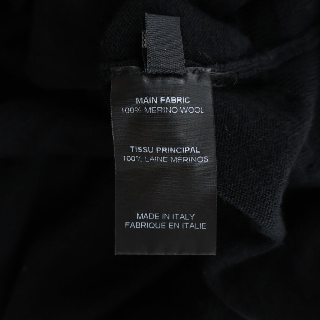 VETEMENTS(ヴェトモン) WARNING TURTLENECK KNIT SWEATER タートルネック ニットセーター ブラック UAH20KN600