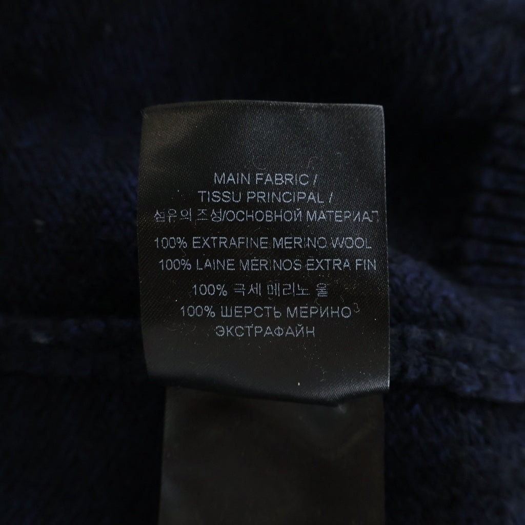 VETEMENTS(ヴェトモン) 23SS JESUS LOVES YOU DESTROYED SWEATER デストロイ加工 ニットセーター ネイビー UE63KN200N