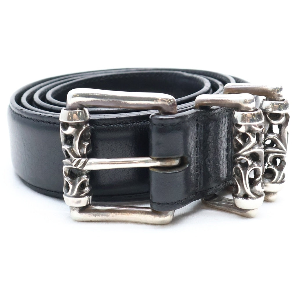 CHROME HEARTS(クロムハーツ) BLT ROLLER 3PC1.5inch 3PCローラーバックル レザーベルト シルバー