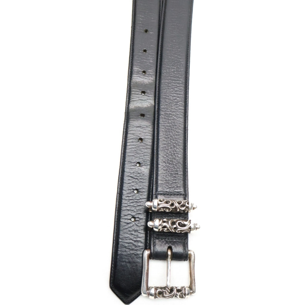 CHROME HEARTS(クロムハーツ) BLT ROLLER 3PC1.5inch 3PCローラーバックル レザーベルト シルバー