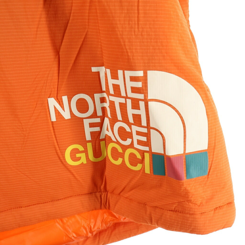 GUCCI(グッチ) ×THE NORTH FACE ザノースフェイス ダウンアノラックジャケット オレンジ 663755 XAAC4