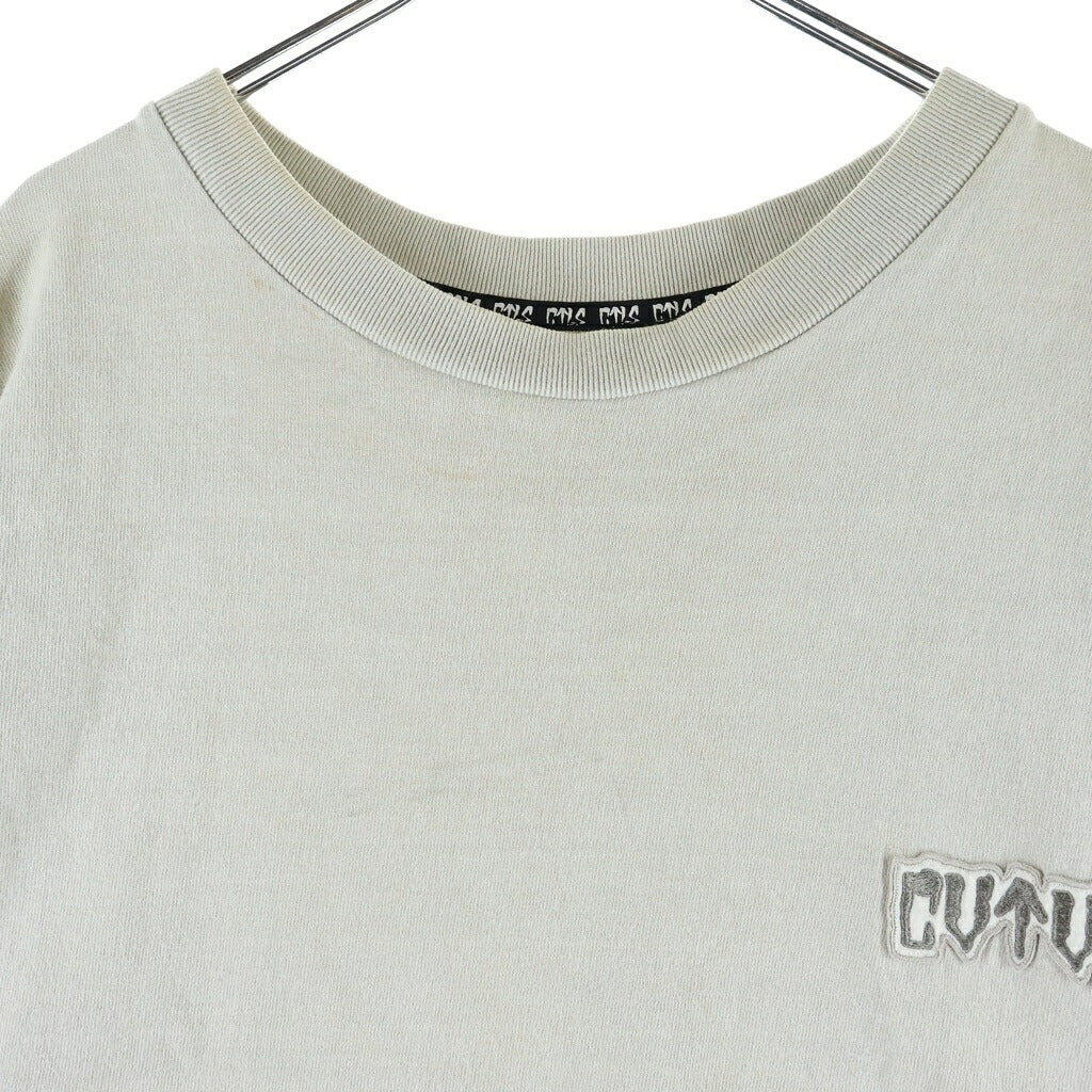 cvtvlist(カタリスト) ロゴ刺繍 半袖Tシャツカットソー ベージュ 2101090307