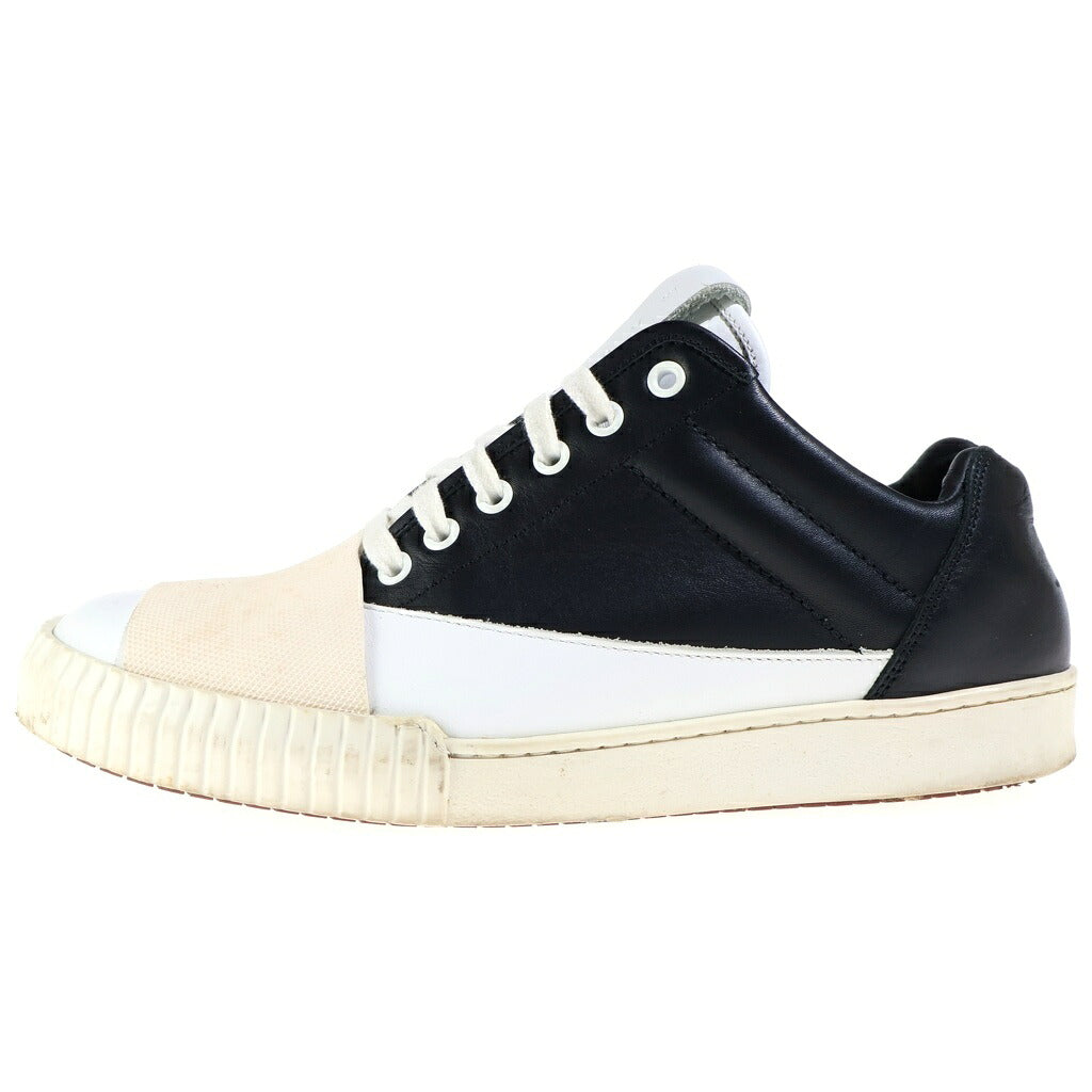 MARNI(マルニ) 16AW バンデッド レザーローカットスニーカー ブラック/ホワイト